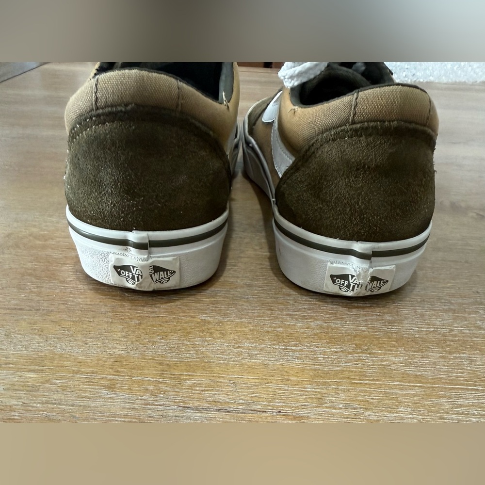 Vans Women Size 7 Old Skool Sneaker Shoes Green Brown - Picture 6 of 8